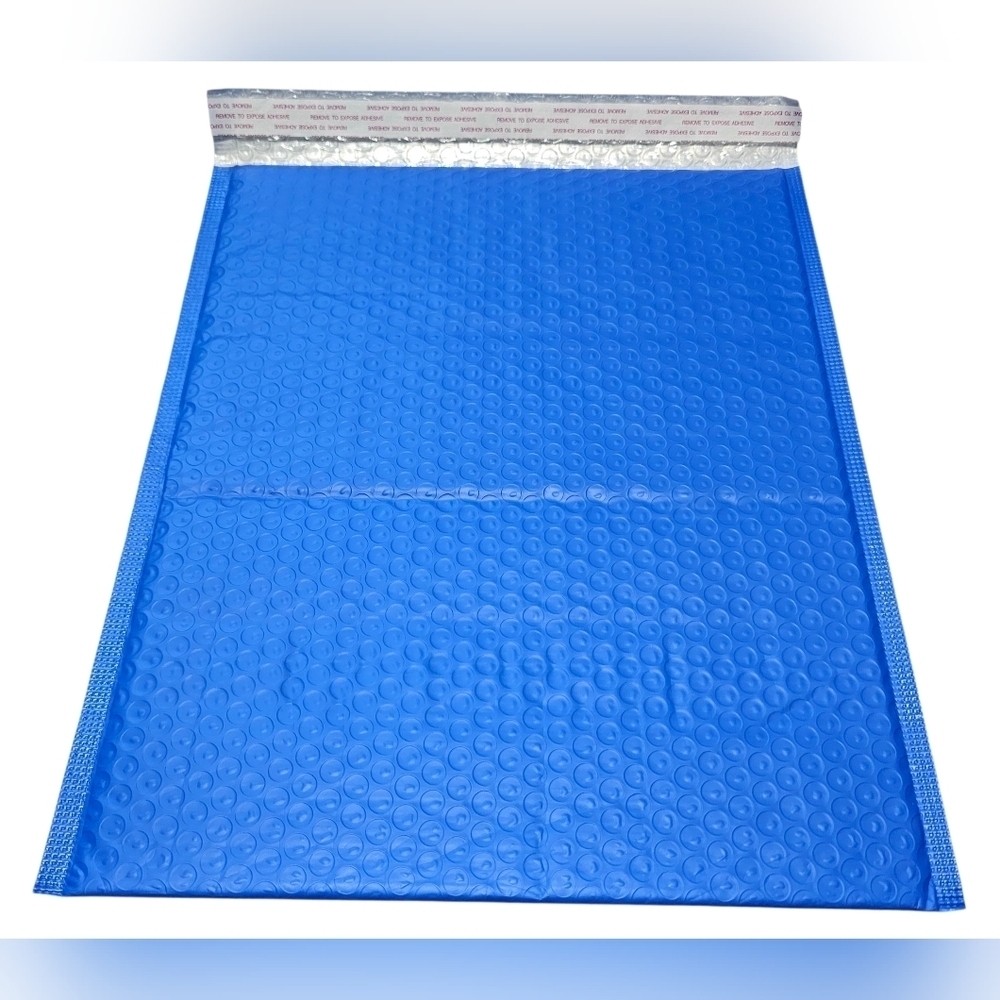 Blue Heavy Duty Poly Bubble Mailers, 10 Count 12" x 15". Waterproof - Picture 2 of 2